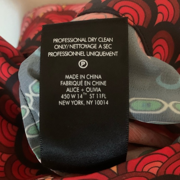 NWT Alice + Olivia Athena High Waited Geo Pants - Picture 9 of 9